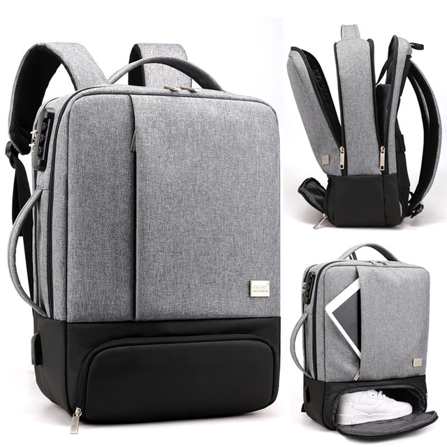 Sarah Express Anti-Theft Laptop Backpack with Shoe Compartment