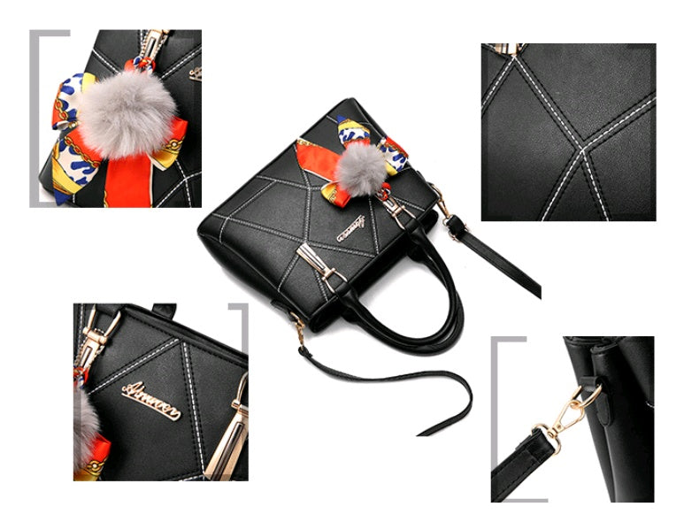 Sarah Express Embroidered Geometric Messenger Bag