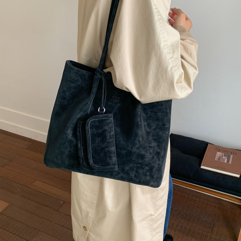 Sarah Express Retro Versatile PU Leather Shoulder Bag