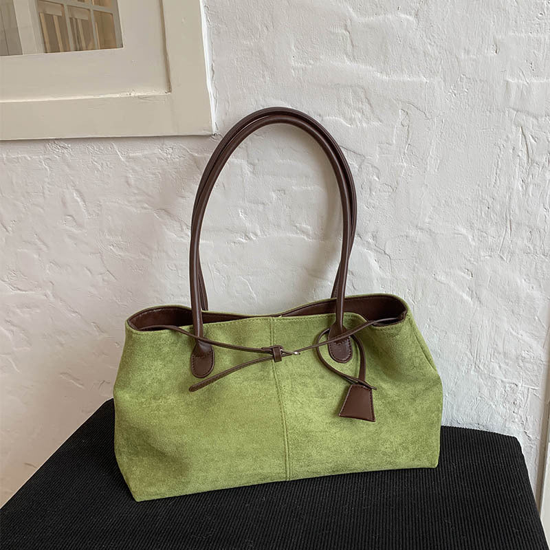 Sarah Express Retro Matte PU Leather Shoulder Bag Green