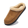 Sarah Express Men's Fur-Lined Non-Slip Indoor Slippers Brown