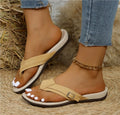 Sarah Express Women's Plus-Size Flat PU Sandals Yellow