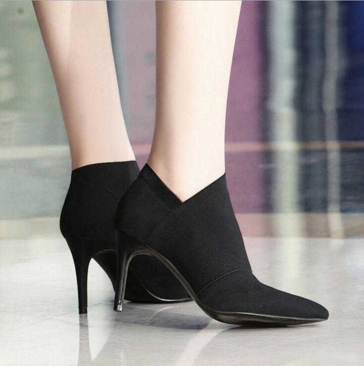 Sarah Express Pointed Toe Stiletto Ankle Boots
