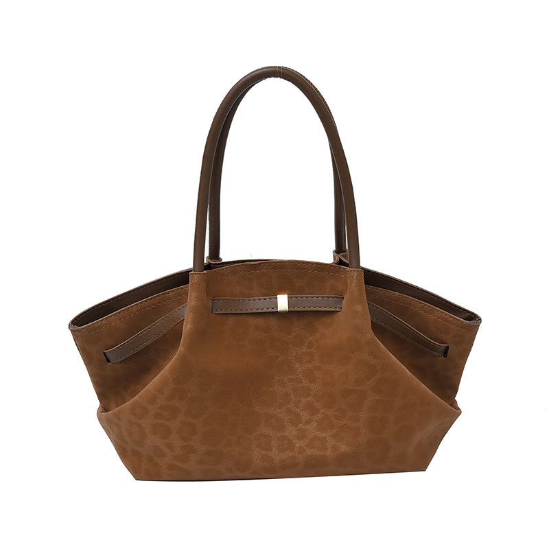 Sarah Express Retro Suede Quilted Patchwork Tote Handbag