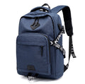 Sarah Express USB Charging Laptop Backpack Blue