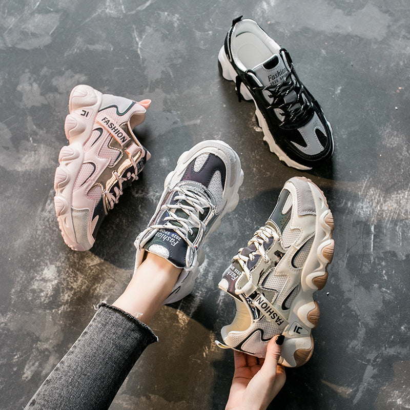 Sarah Express Breathable Mesh Chunky Platform Sneakers