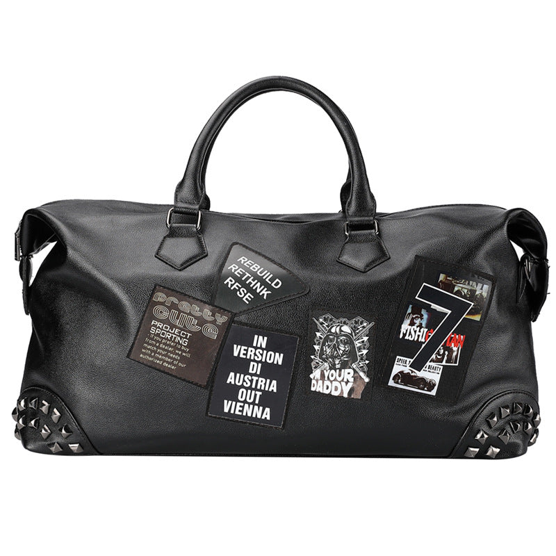 Sarah Express Patchwork Leather Duffle Gym Bag