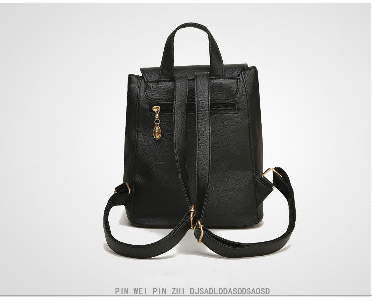 Sarah Express Structured PU Leather Top-Handle Backpack