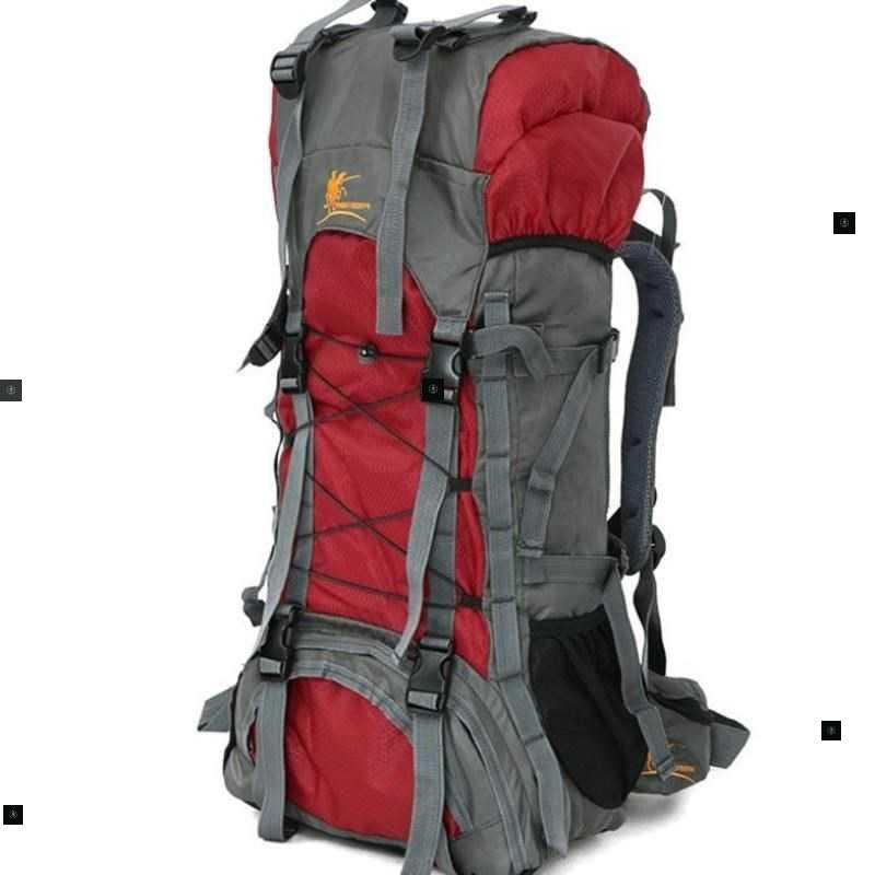 Sarah Express 60L Waterproof Hiking Travel Backpack Red