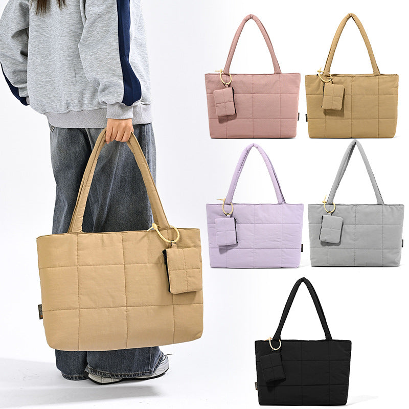 Sarah Express Plaid Patchwork Tote Shoulder Bag