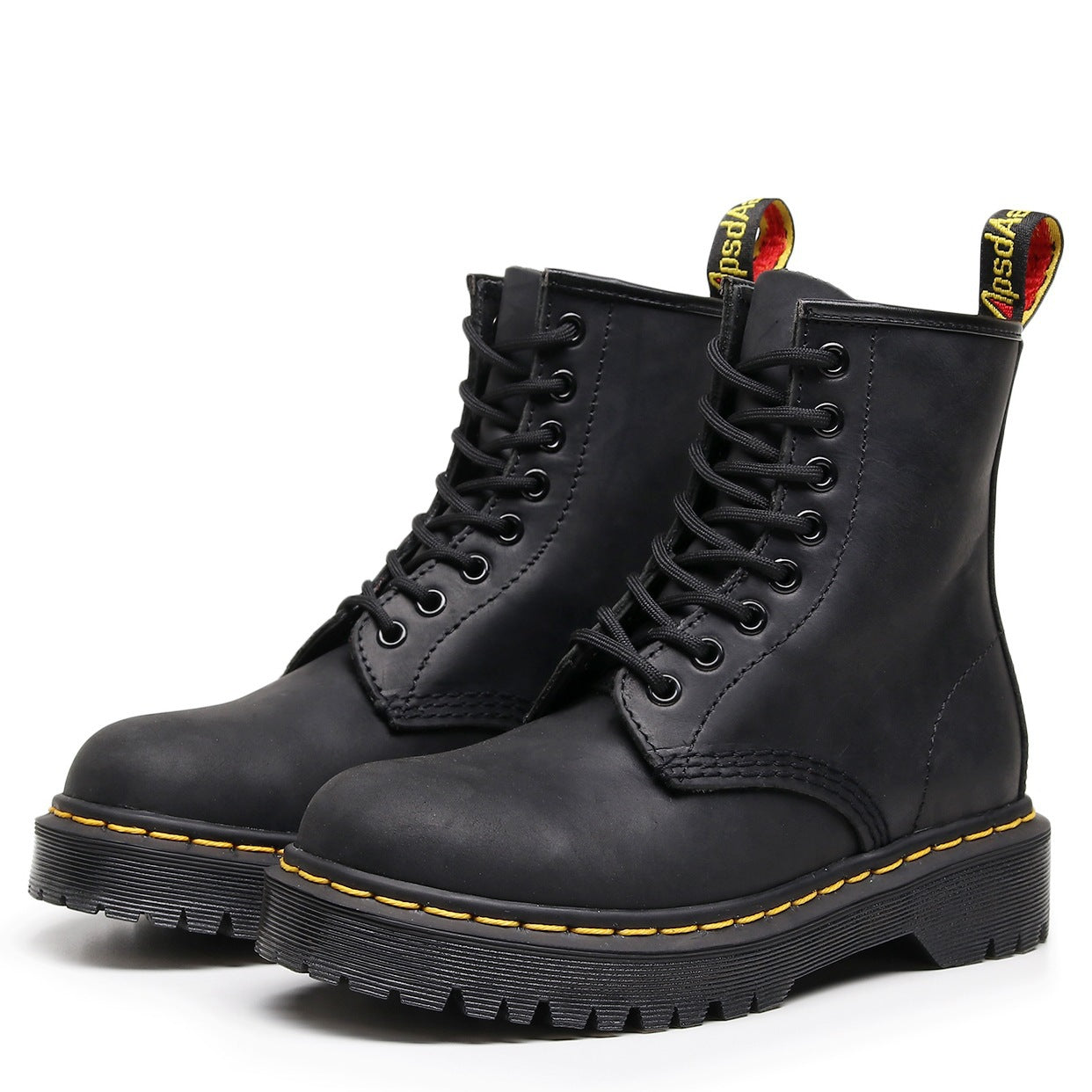Sarah Express Full-Grain Leather Lace-Up Biker Boots