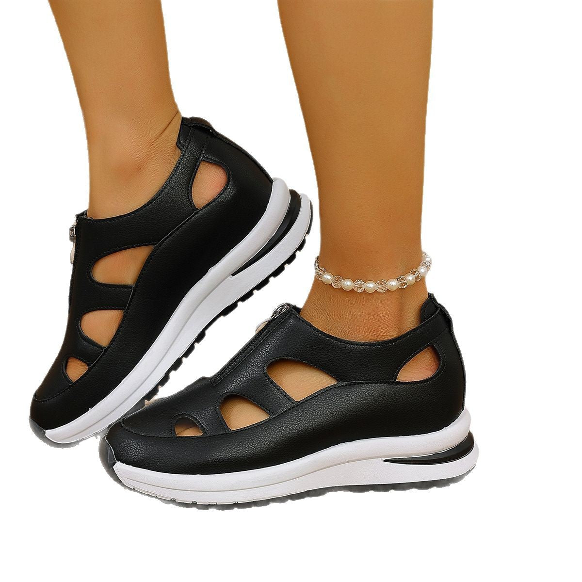 Sarah Express Chunky Sole Baotou Cutout Sandals
