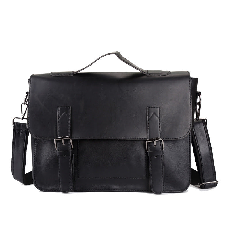 Sarah Express Casual Men's Structured Shoulder Bag Black 36x29x11cm