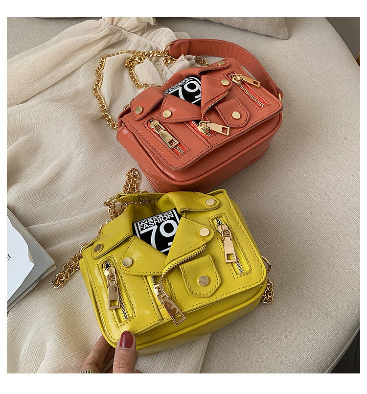 Sarah Express Motorcycle Jacket Inspired Crossbody Bag