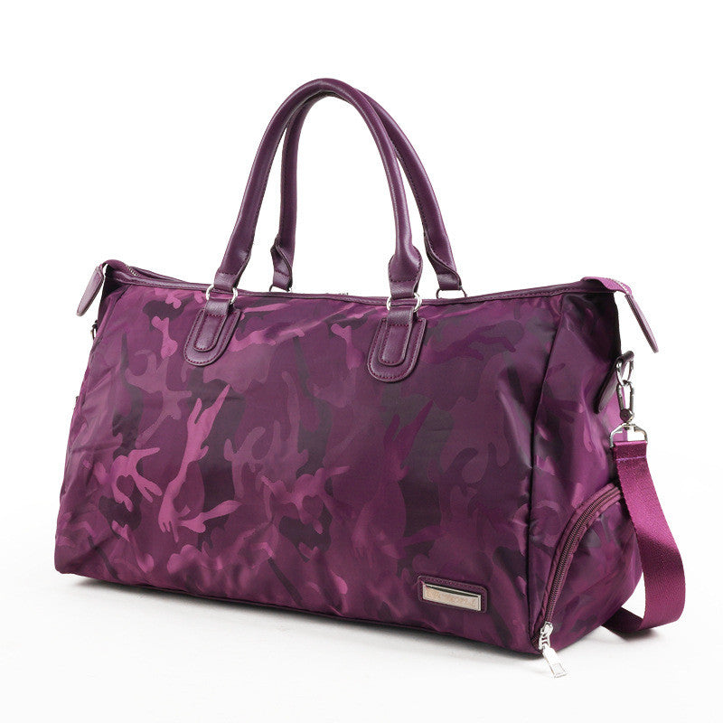 Sarah Express Camo Print Travel Duffel Bag Purple
