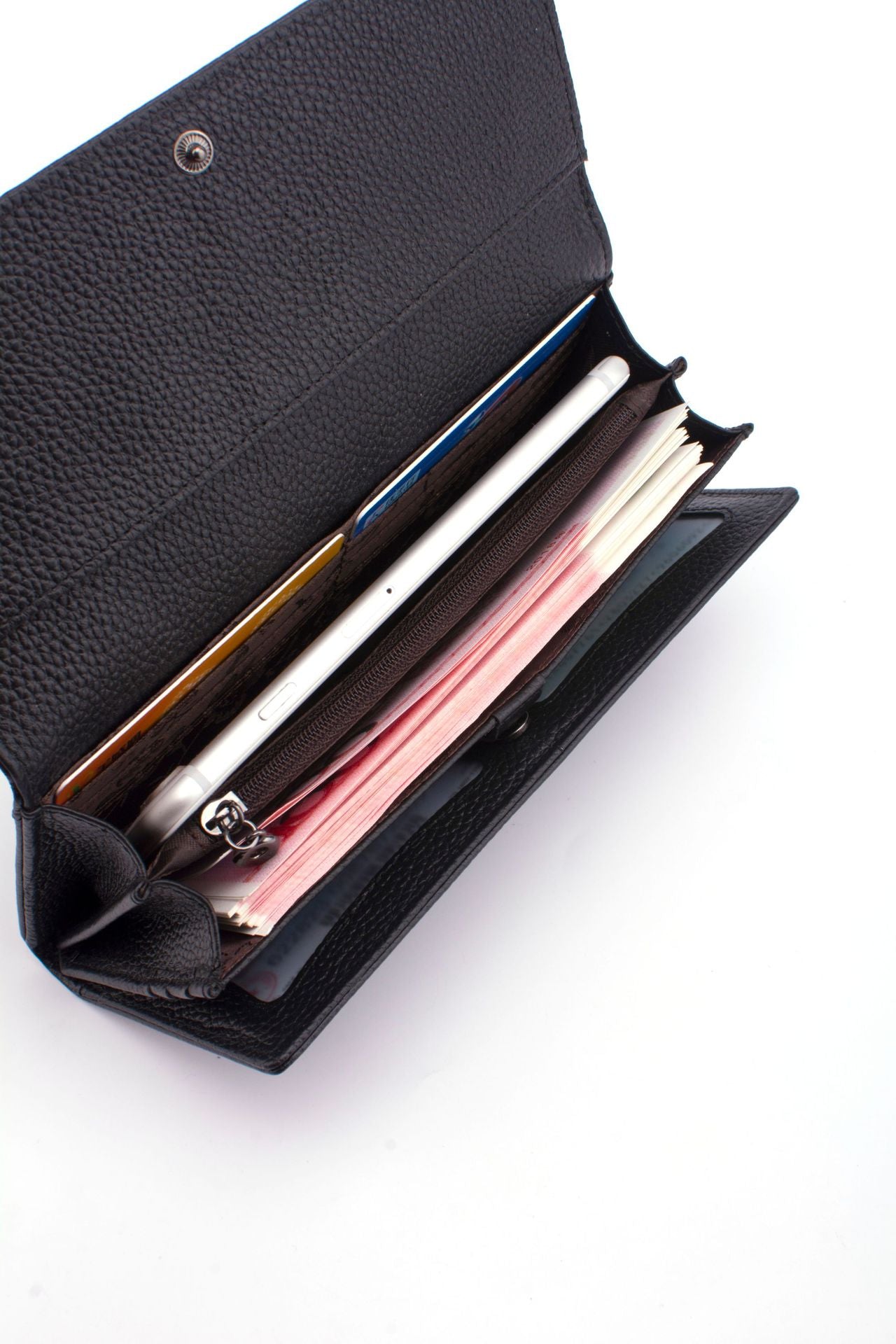 Sarah Express Stone Pattern Long Wallet Buckle Closure