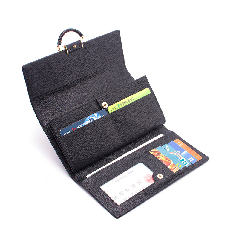 Sarah Express Stone Pattern Long Wallet Buckle Closure