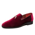 Sarah Express Men's Tassel Detail Slip-On Flats Red