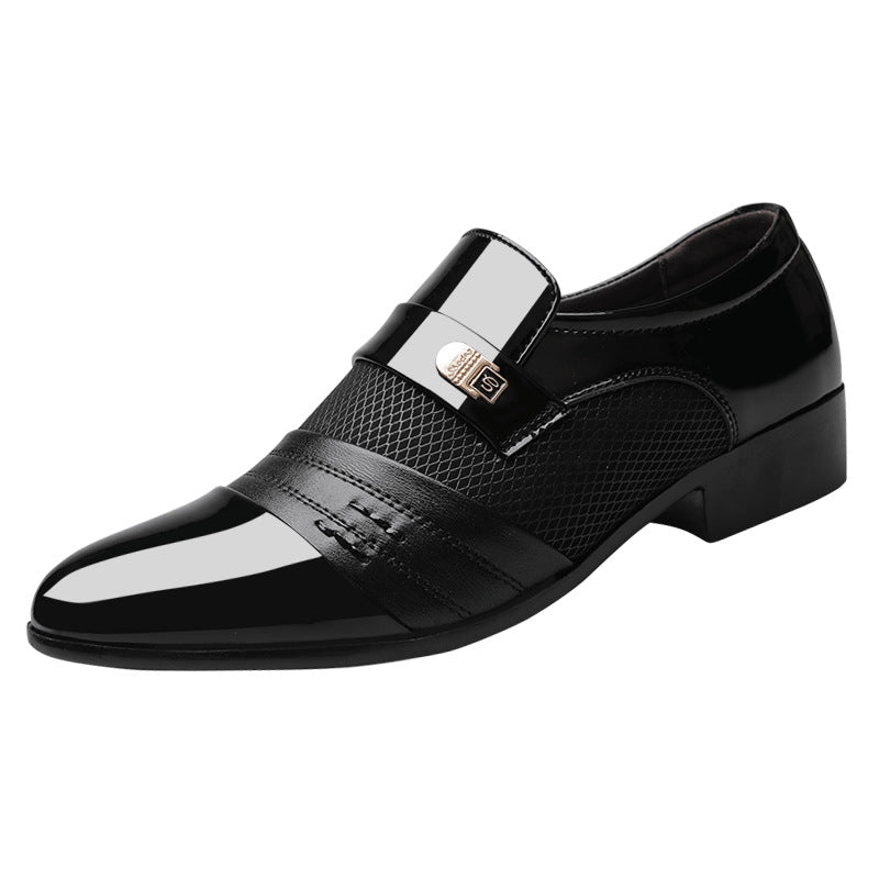 Sarah Express Men's Pointed Toe Business Casual Shoes Black