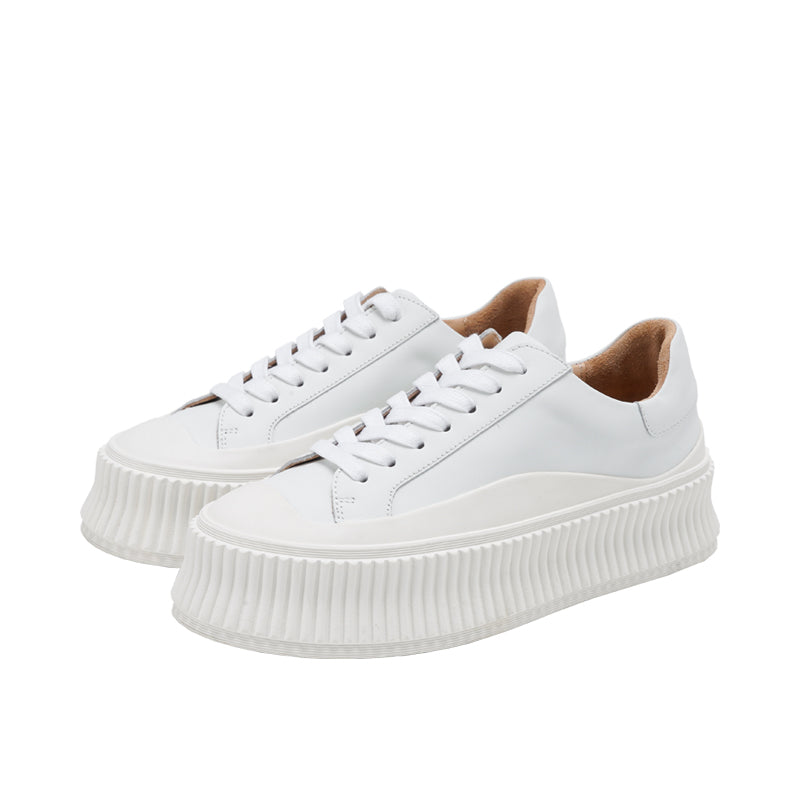 Sarah Express Platform Lace-Up Sneakers with Thick Sole