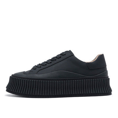 Sarah Express Thick Bottom Inside Increase Small White Shoe Female INS Tide Black