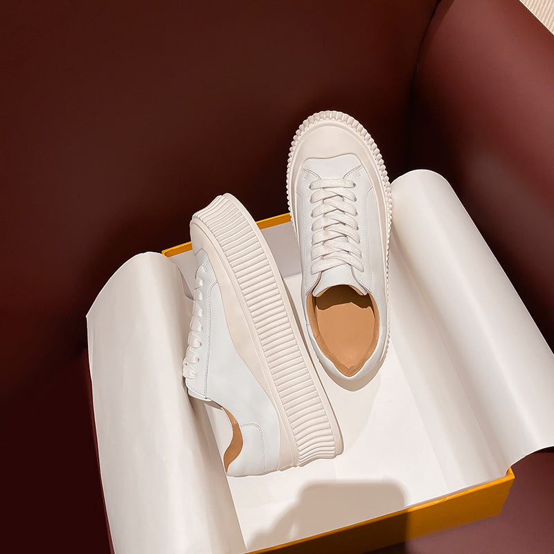 Sarah Express Platform Lace-Up Sneakers with Thick Sole