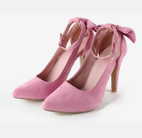 Sarah Express Pointed-Toe Bow Stiletto High Heels