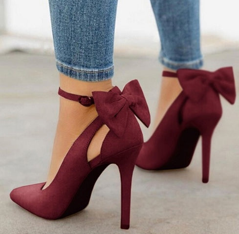 Sarah Express Pointed-Toe Bow Stiletto High Heels