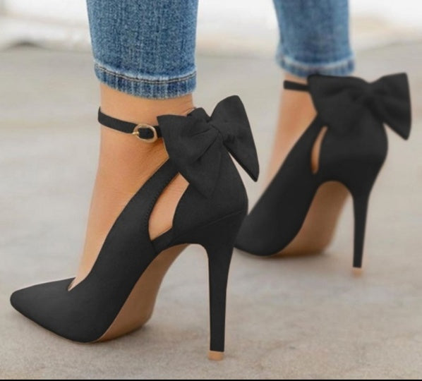 Sarah Express Pointed-Toe Bow Stiletto High Heels