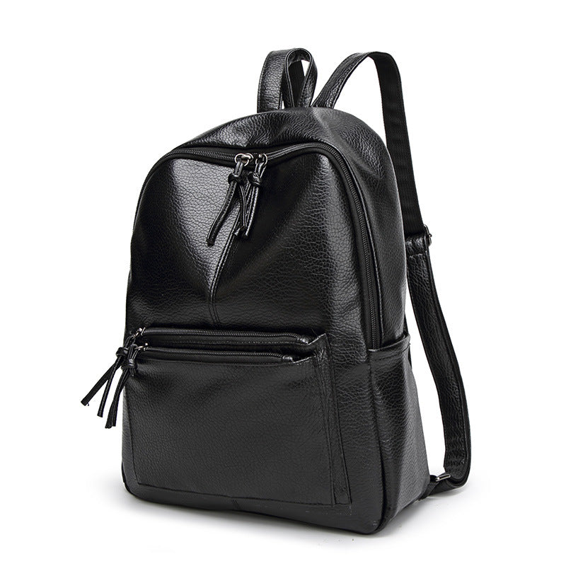 Sarah Express Simple Structured Daily Travel Backpack Black