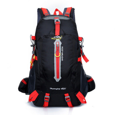 Sarah Express 40L Mountaineering Hiking Camping Travel Backpack Black Red