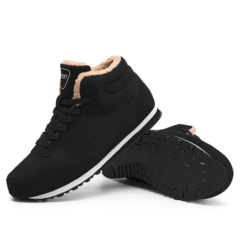 Sarah Express Men's Fleece Lined High Top Boots Black
