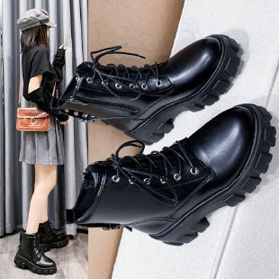 Sarah Express Women's Lace-Up Platform Combat Boots