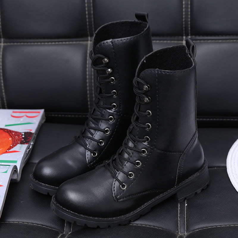 Sarah Express Women's Rivet Martin Lace-Up Boots