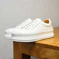 Sarah Express Platform Leather Women's Casual Shoes whiteA