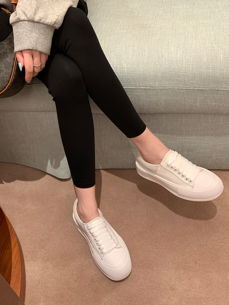 Sarah Express Women's Casual Canvas Lace-Up Sneakers
