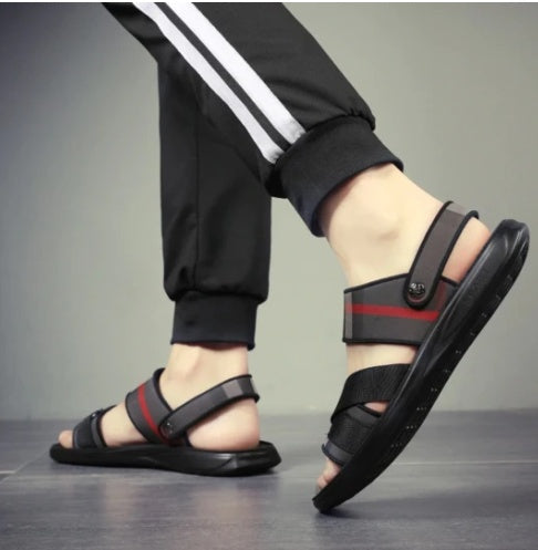 Sarah Express Men's Plaid Strap Casual Sandals