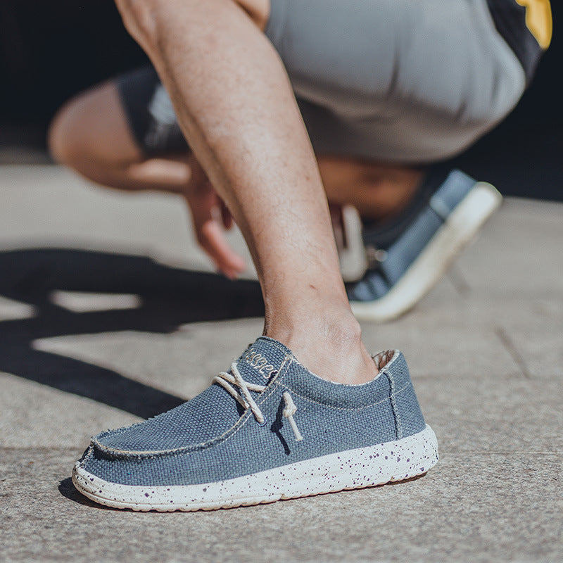 Sarah Express Men's Casual Canvas Driving Loafers