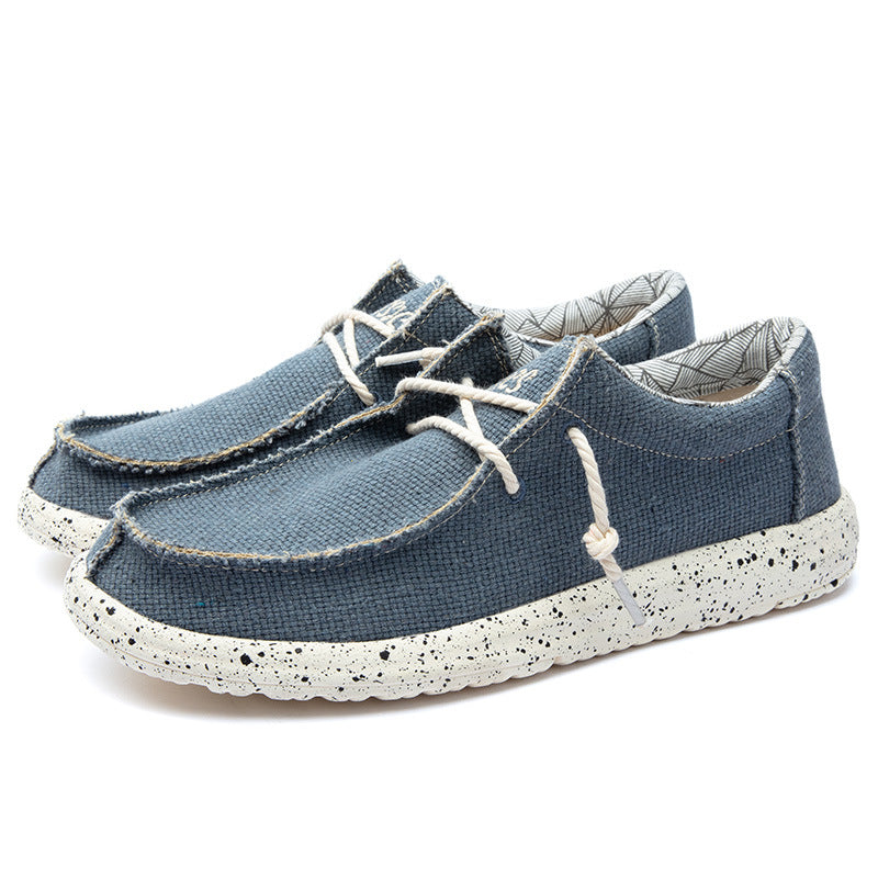 Sarah Express Men's Casual Canvas Driving Loafers Blue