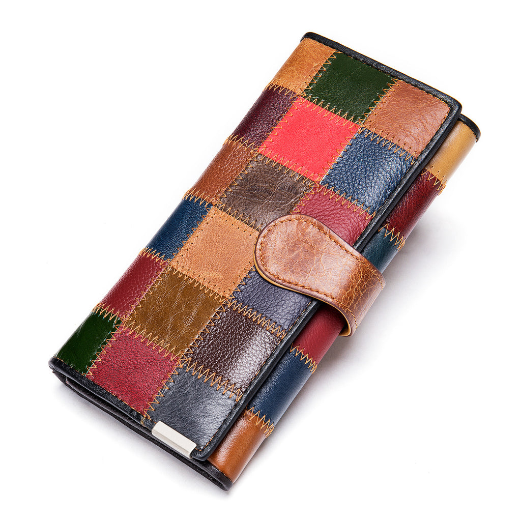 Sarah Express Patchwork Leather Long Wallet A
