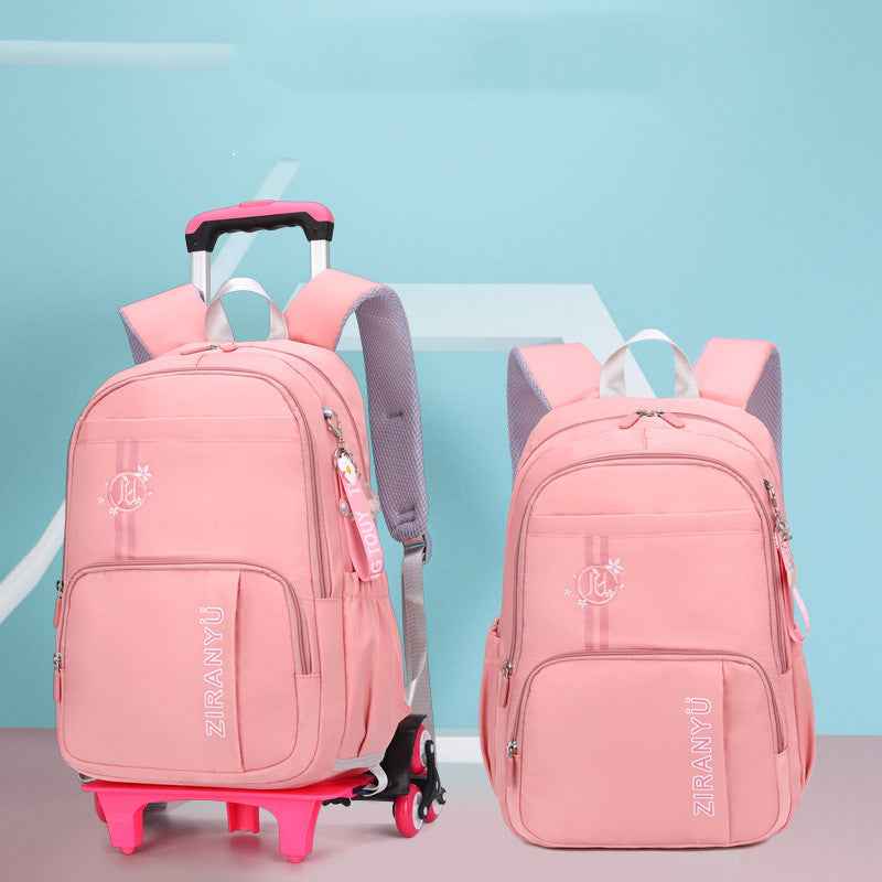 Sarah Express Rolling School Backpack with Removable Trolley
