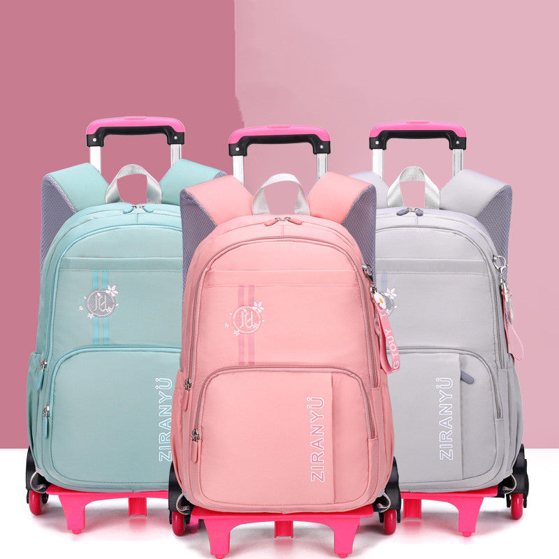 Sarah Express Rolling School Backpack with Removable Trolley