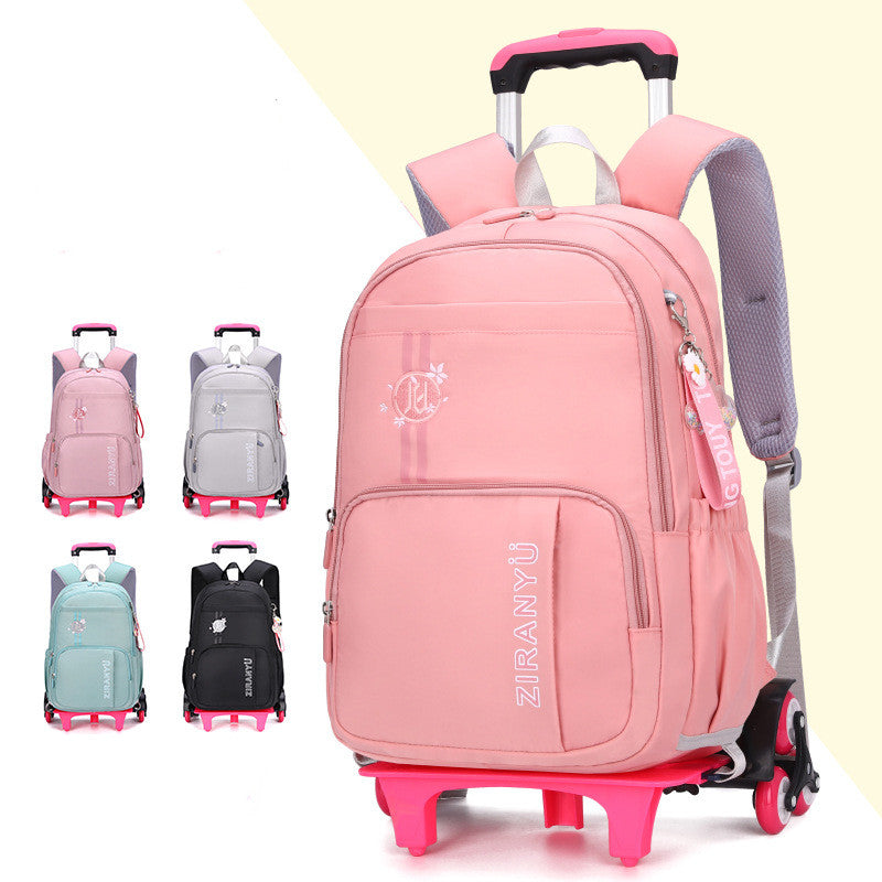 Sarah Express Rolling School Backpack with Removable Trolley