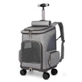 Sarah Express Space Capsule Rolling Pet Travel Backpack Light Grey