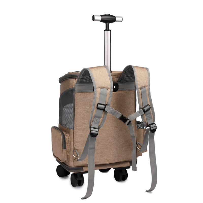 Sarah Express Space Capsule Rolling Pet Travel Backpack