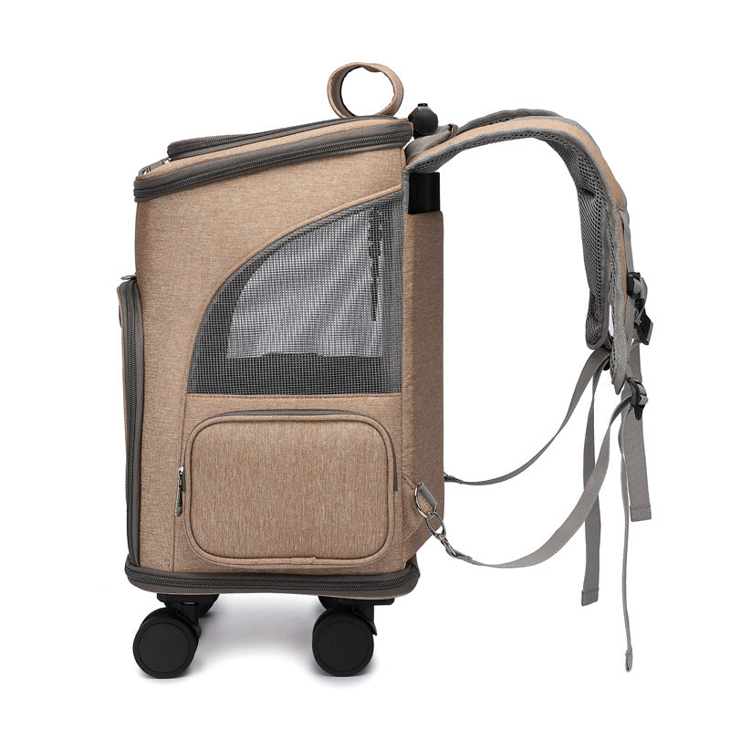 Sarah Express Space Capsule Rolling Pet Travel Backpack