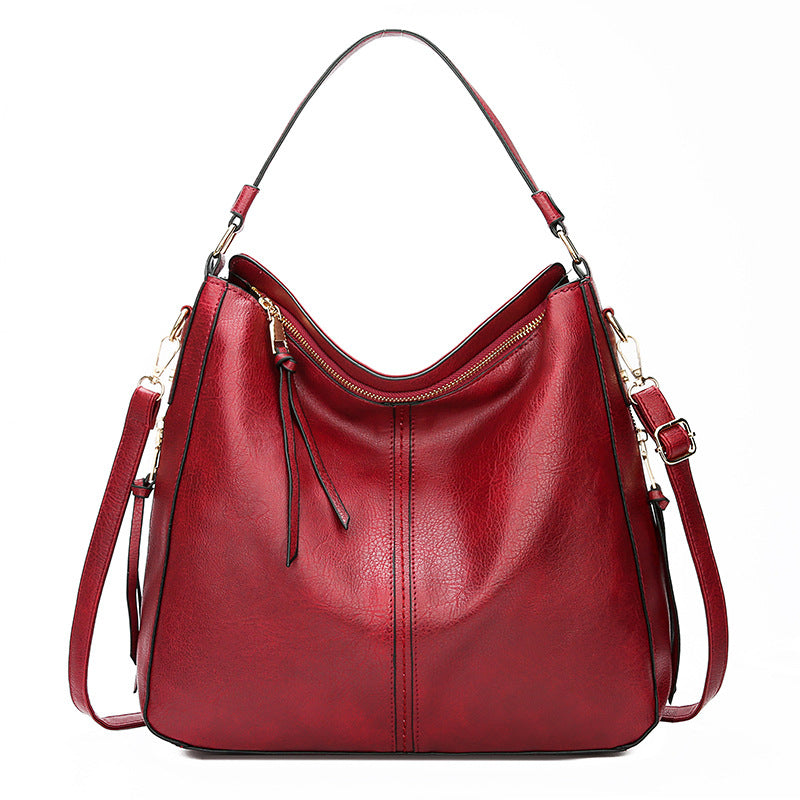 Sarah Express Structured Zipper Messenger Shoulder Bag Red