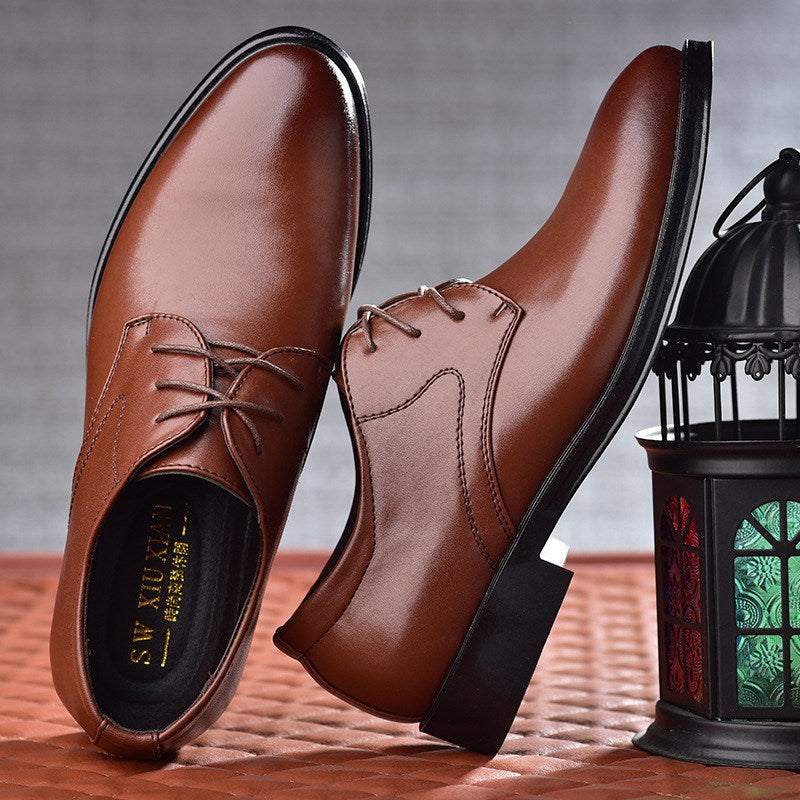 Sarah Express Men's Pointed Toe Lace Up Dress Shoes