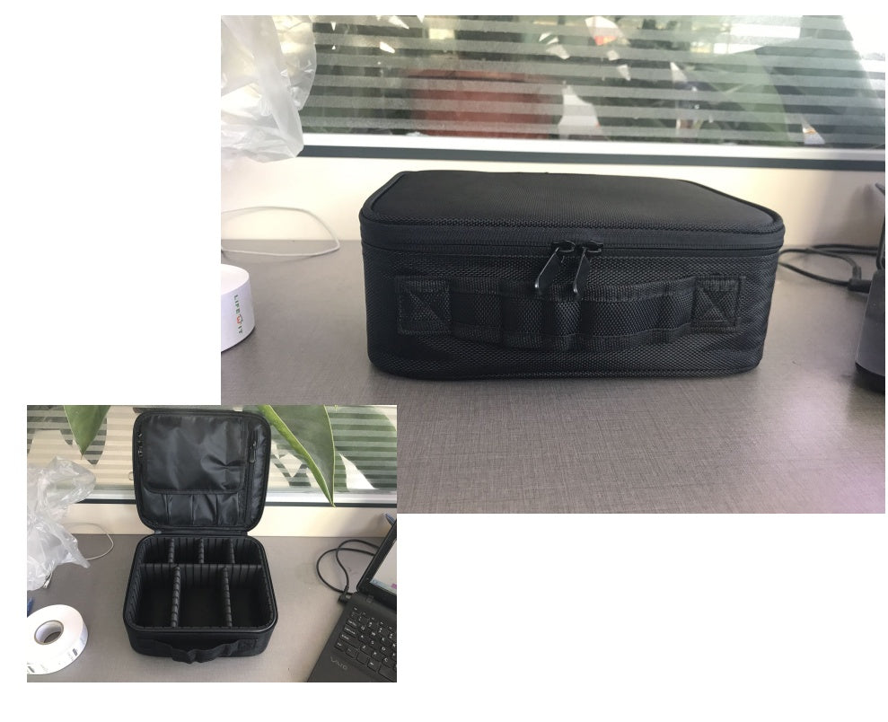 Sarah Express Structured Nylon Cosmetic Travel Bag Mini Black