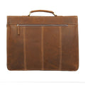 Sarah Express Crazy Horse Leather Professional Work Briefcase Brown